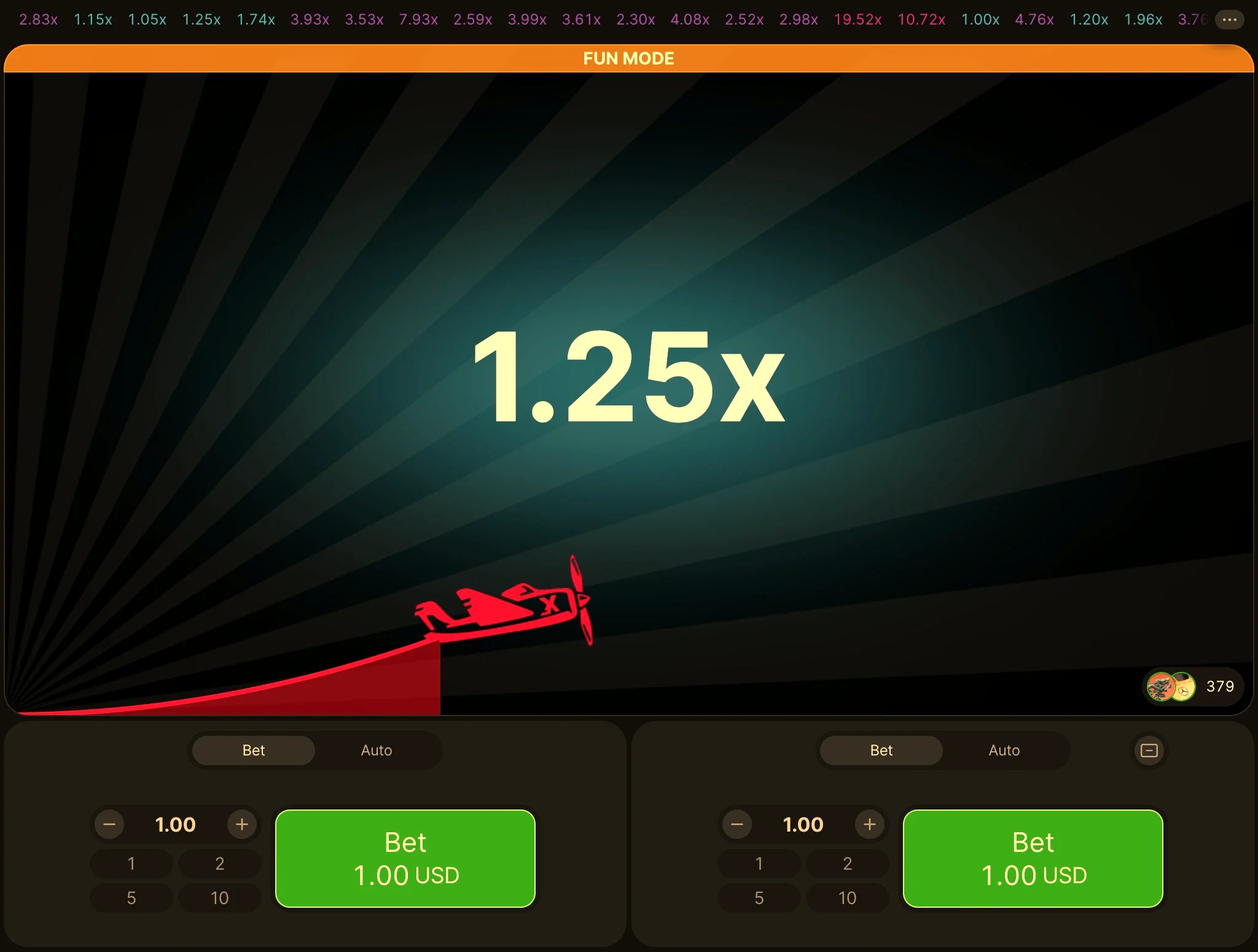 Graphic showing the sky-high multiplier potential in Aviator